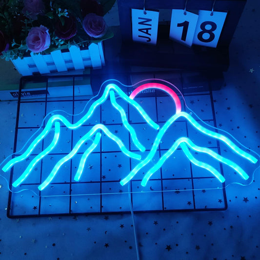 Neon LED Mountains
